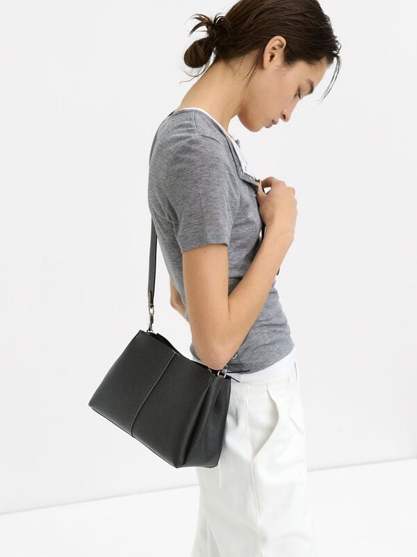 Crossbody bag with texture