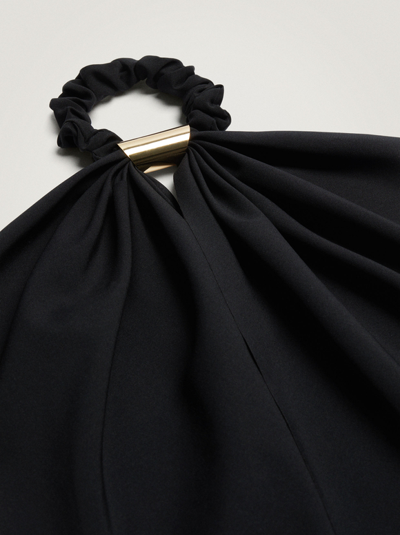 Scrunchie With A Bow, Black, hi-res
