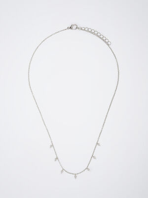 Silver Necklace With Cubic Zirconia image number 0.0