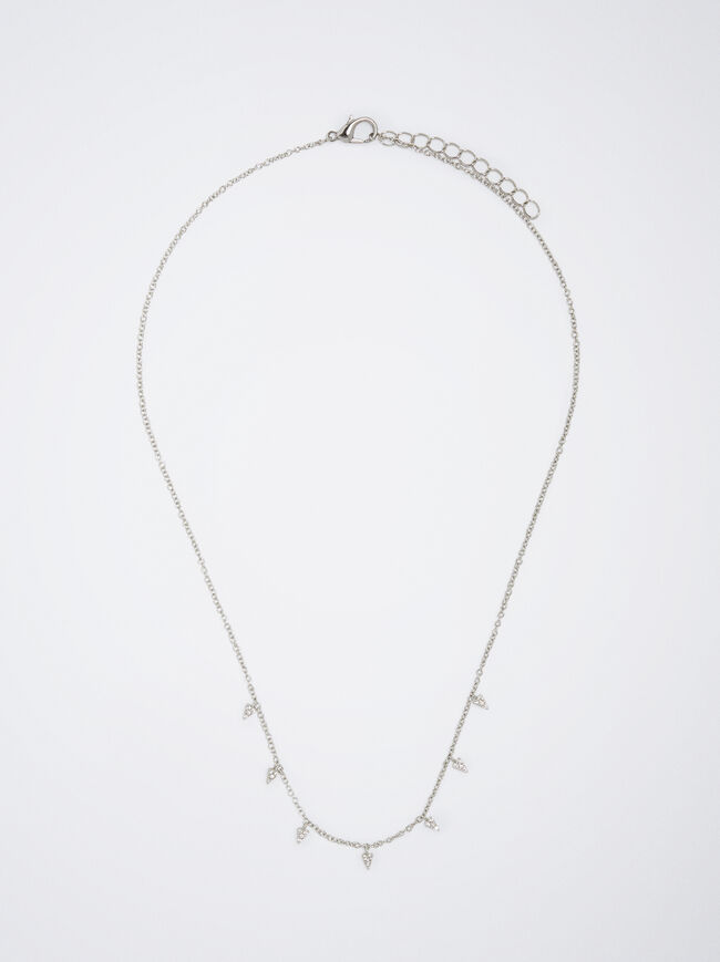 Silver Necklace With Cubic Zirconia image number 0.0