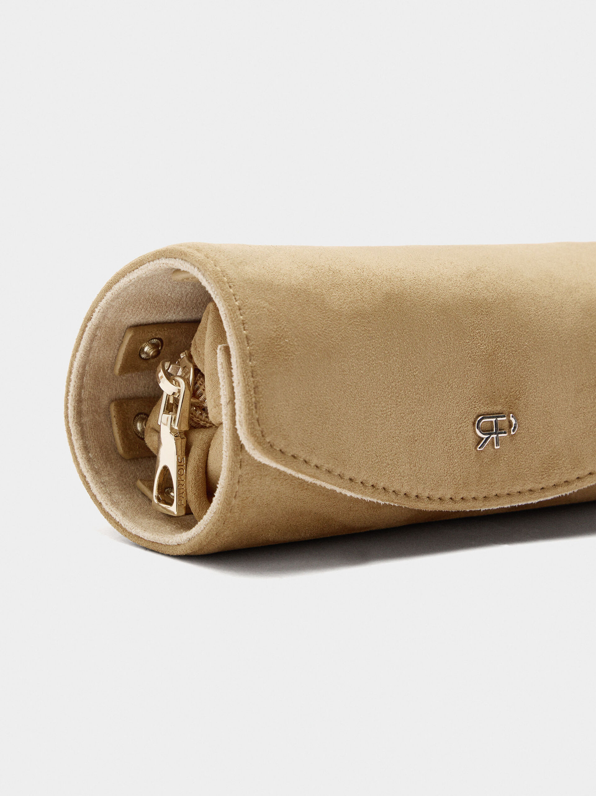 Leather-effect roll jewellery case image number 1.0