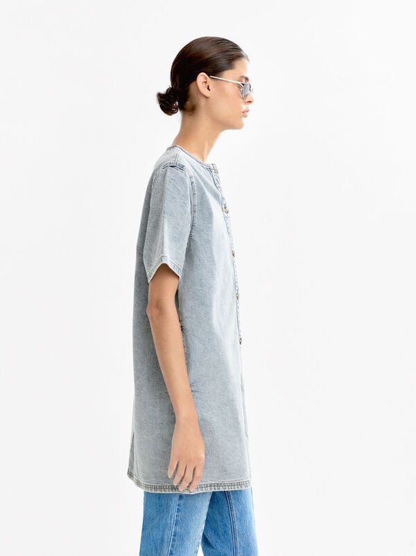 Short denim dress