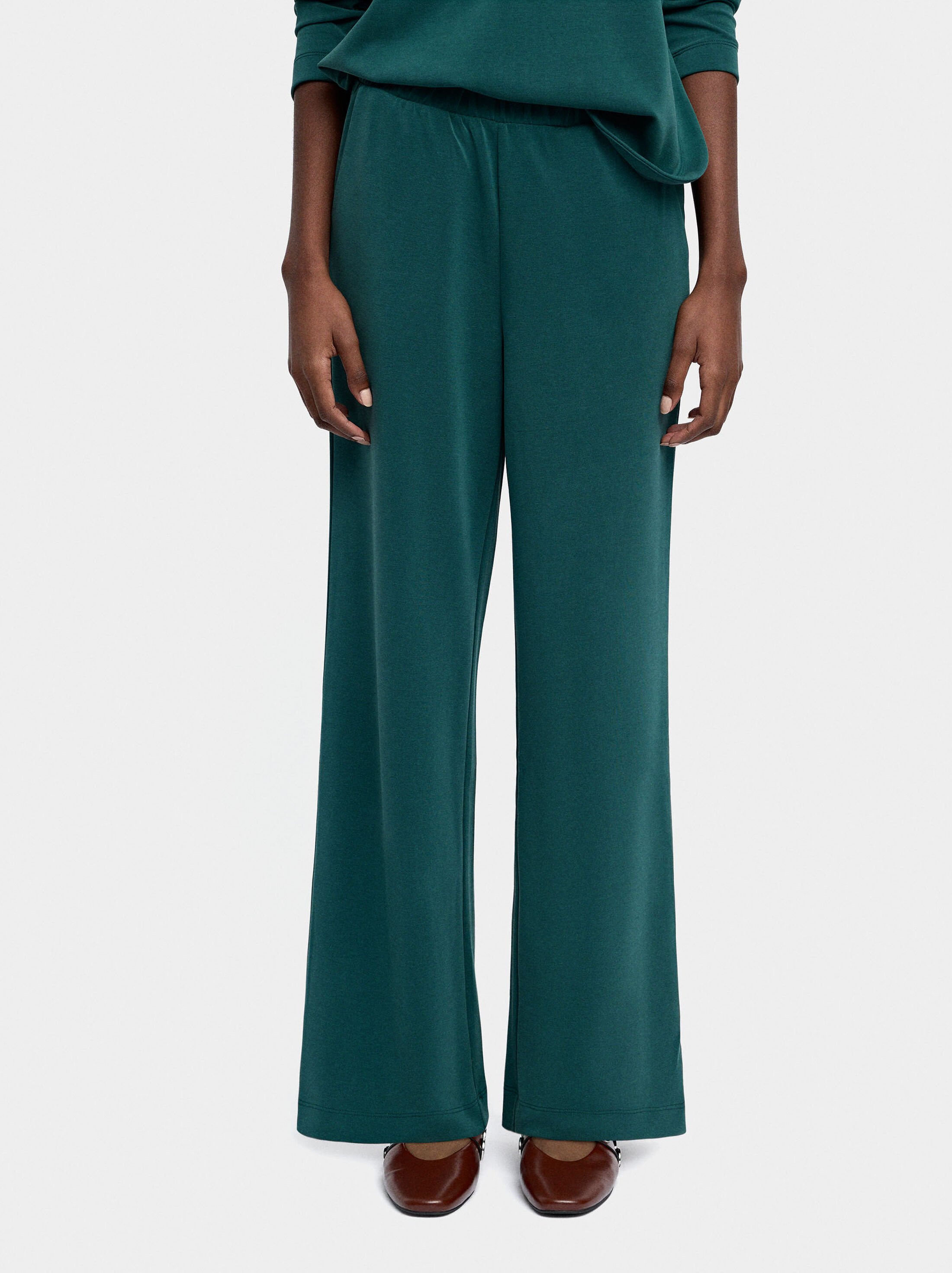 Trousers with elastic waistband image number 1.0