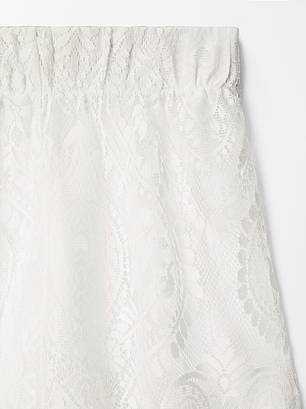 Online Exclusive - Lace Shorts, White, hi-res