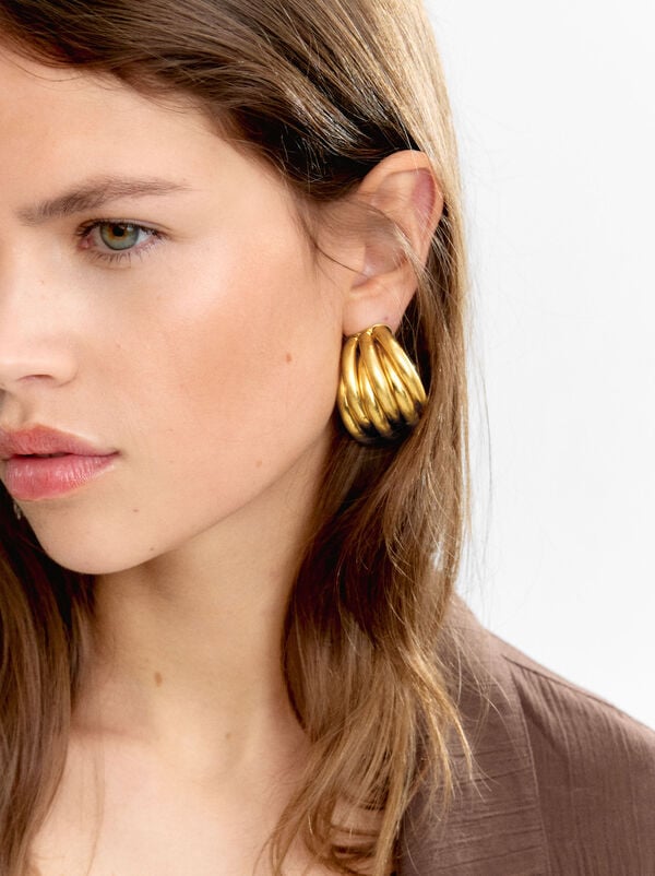Maxi hoop effect earrings