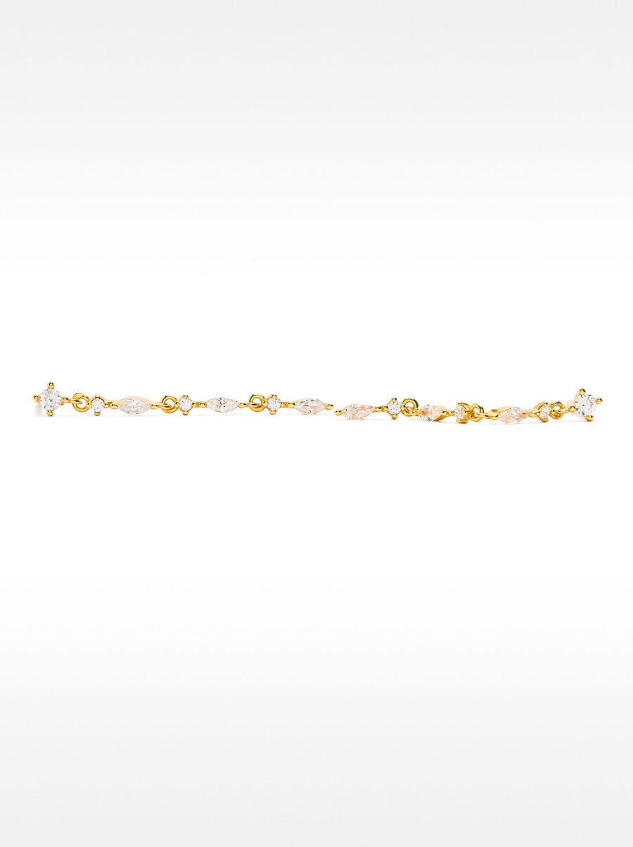 Earrings with zirconia and pearls - sterling silver 925