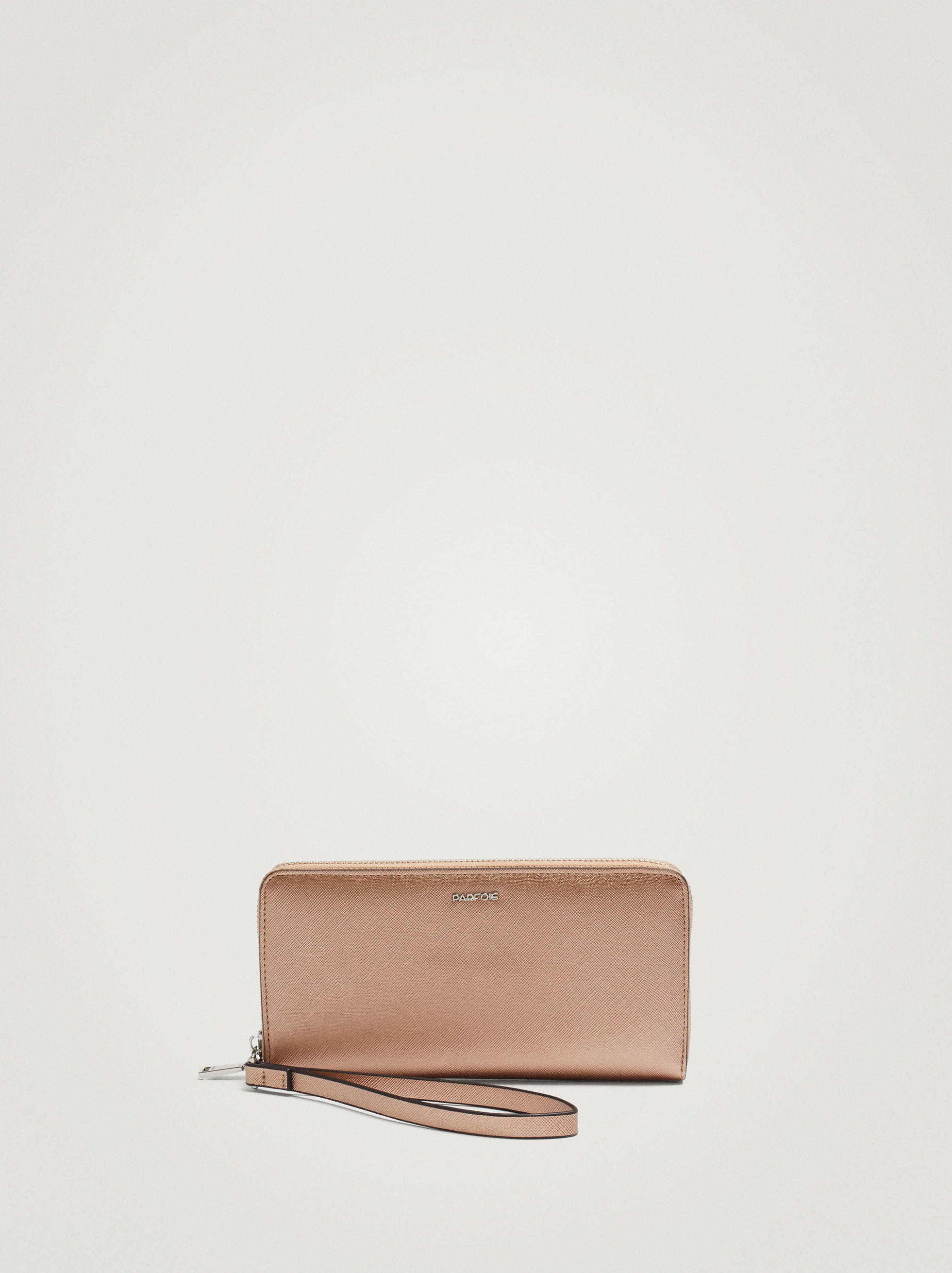 Cartera Con Asa De Mano Oro Rosa Parfois