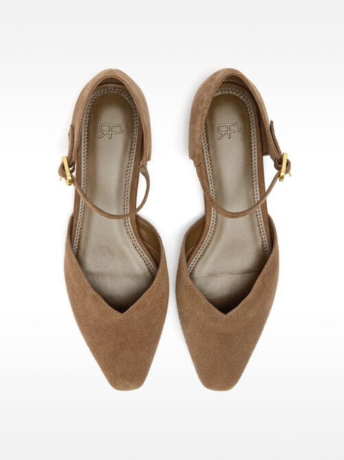 Ballerines en cuir avec bracelet