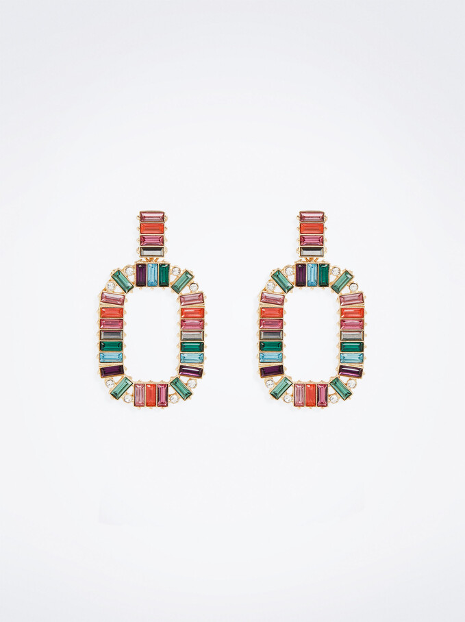 Multicoloured Earrings, Multicolor, hi-res