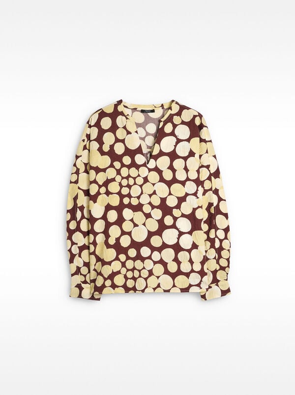 Printed blouse with texture