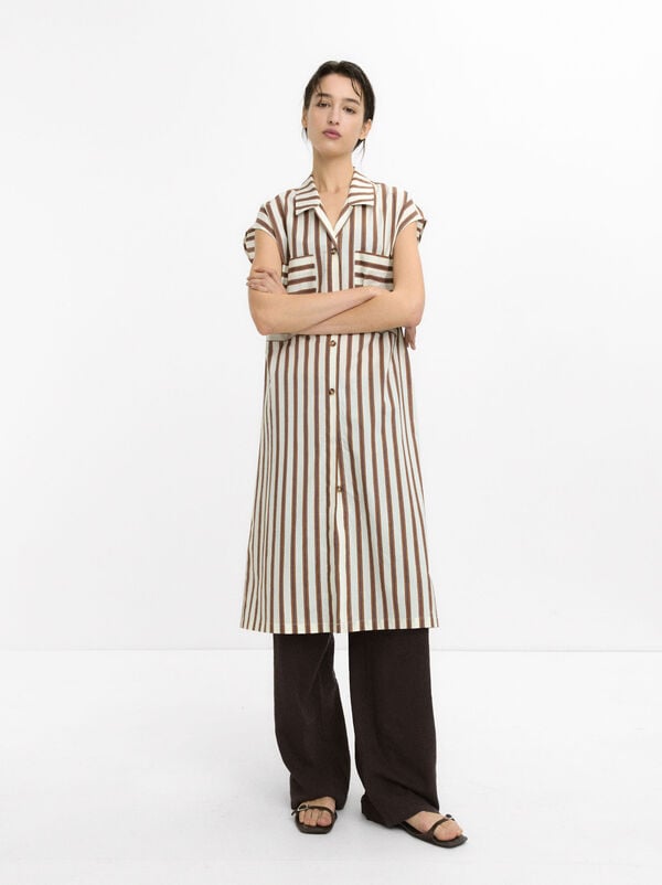 100% cotton shirt dress