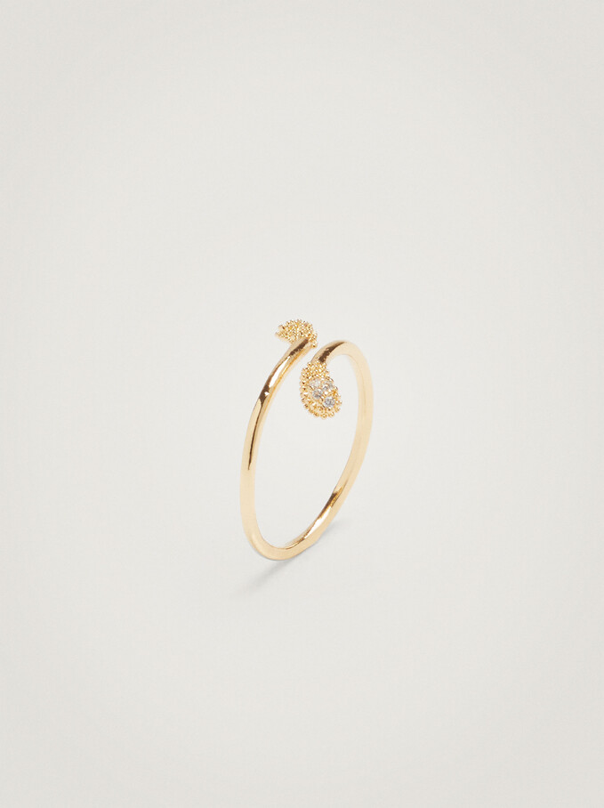 Golden Snake Ring, Golden, hi-res