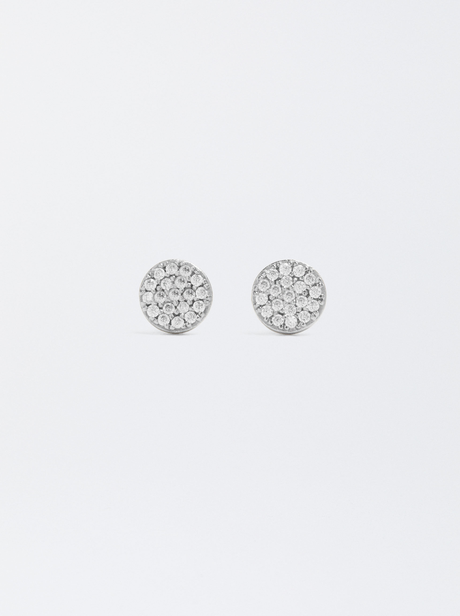 925 Silver Stud With Zirconia - Gold - Woman - Earrings - parfois .com