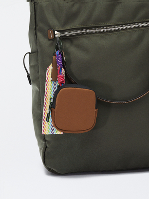 Personalized Nylon Backpack For 13” Laptop, Khaki, hi-res
