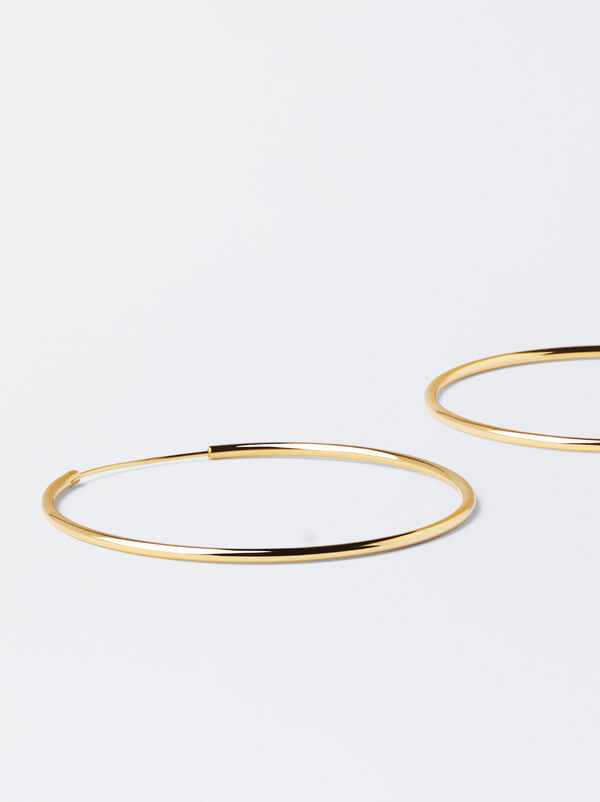 925 silver large hoop earrings