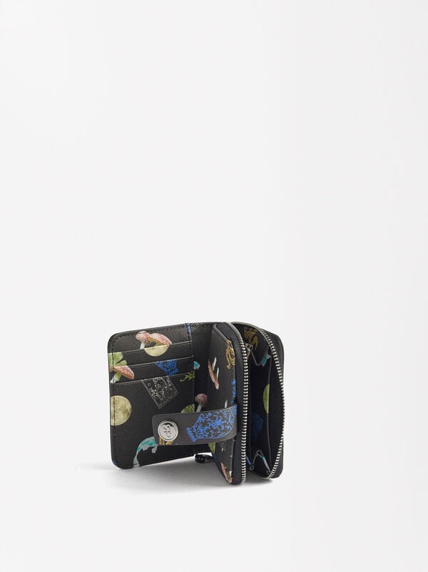 Printed coin purse with texture