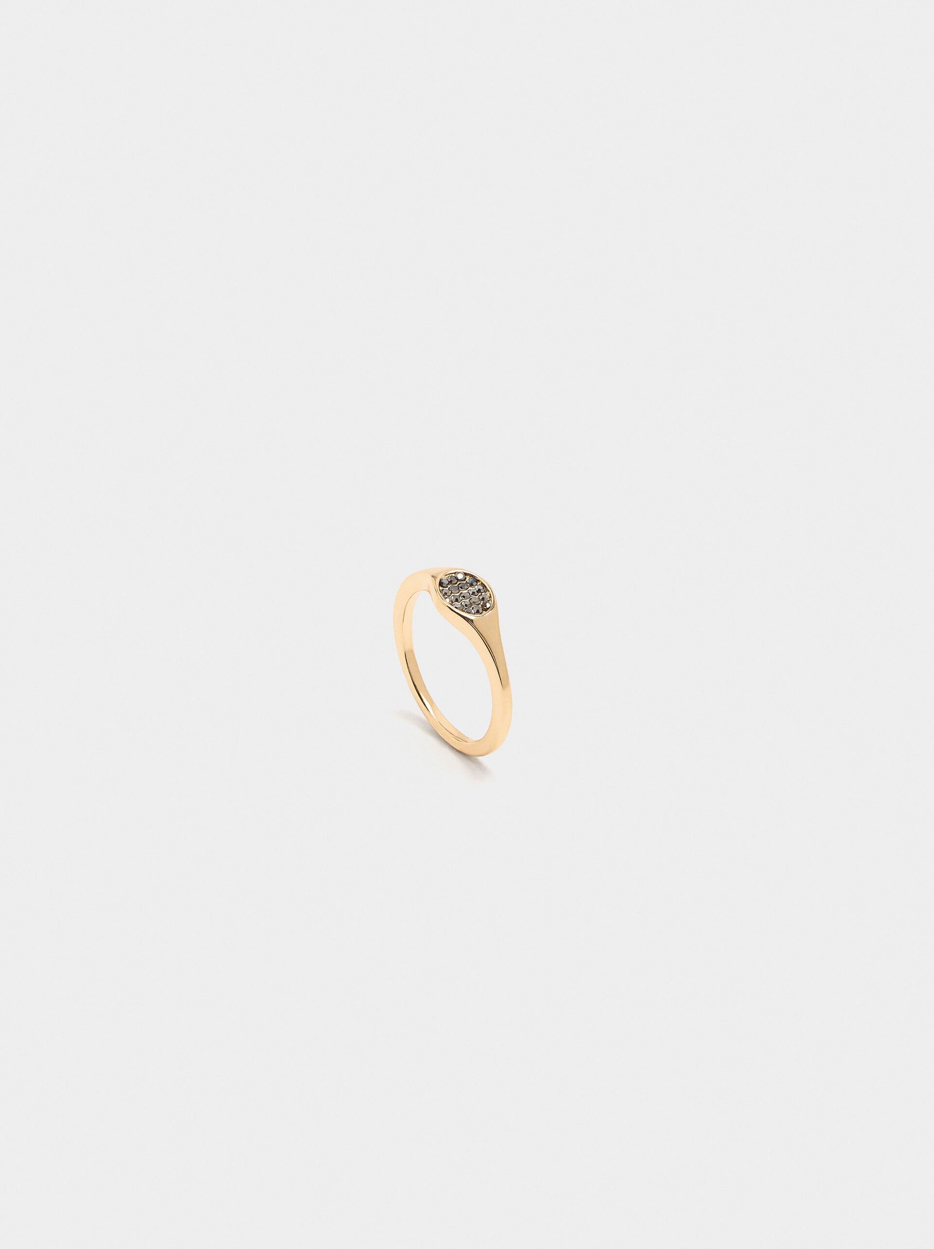 Ring with oval detail with zirconia image number 1.0