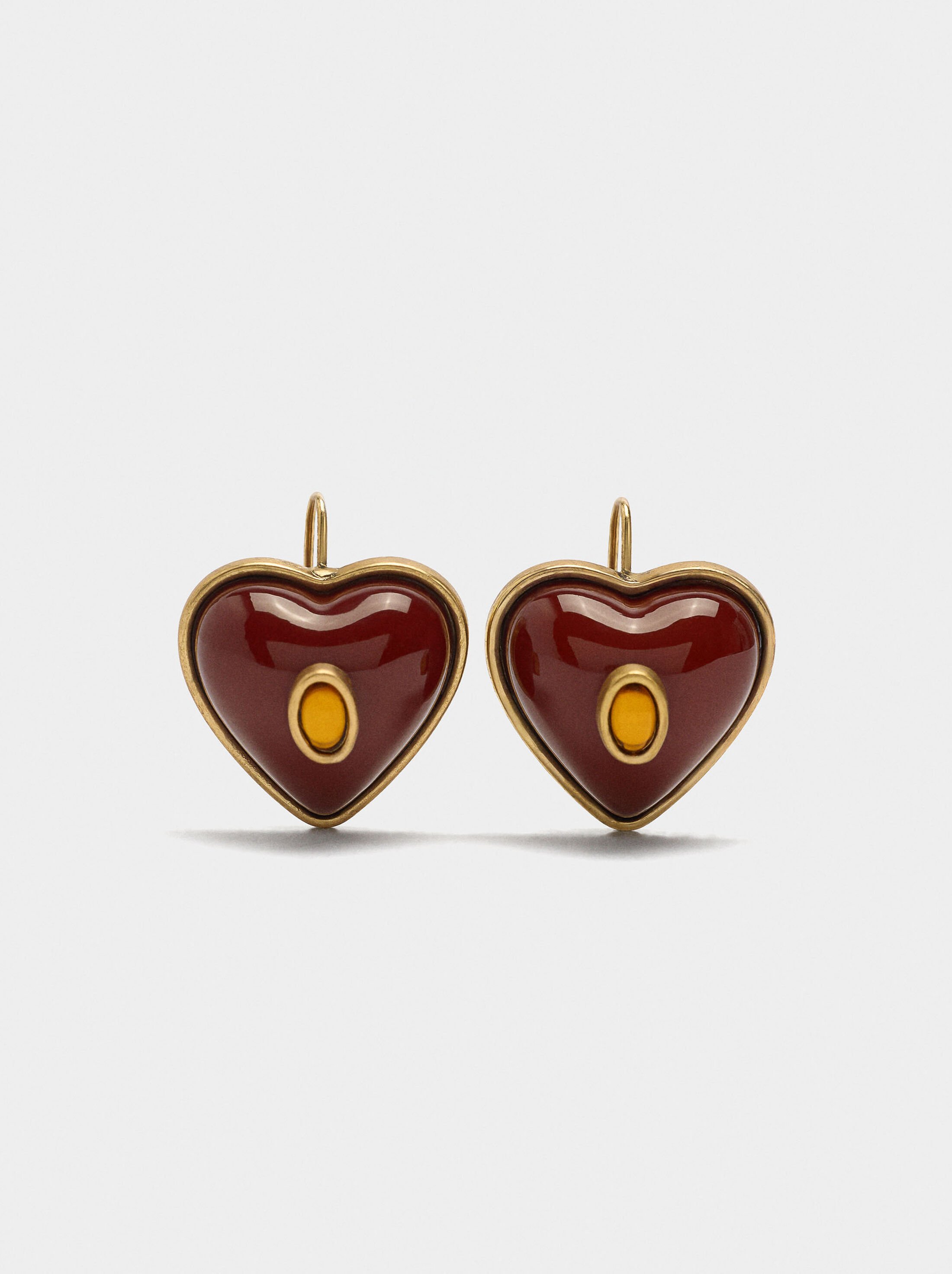 Earrings with resin hearts image number 0.0