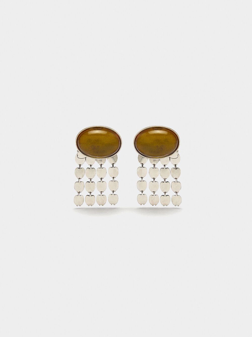 Long oval earrings