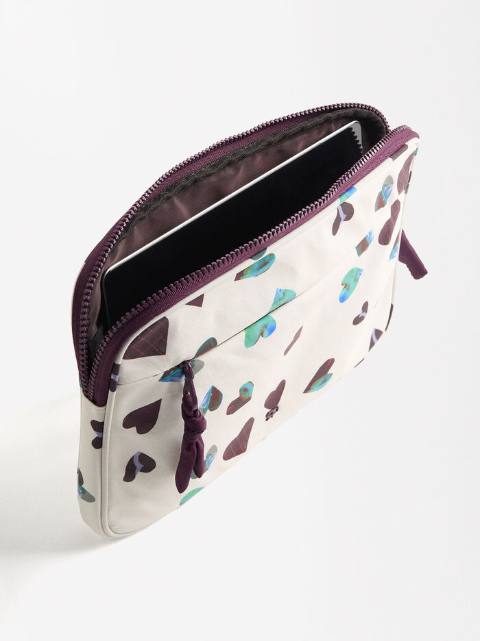 Funda de nylon tablet 11" estampado corazones
