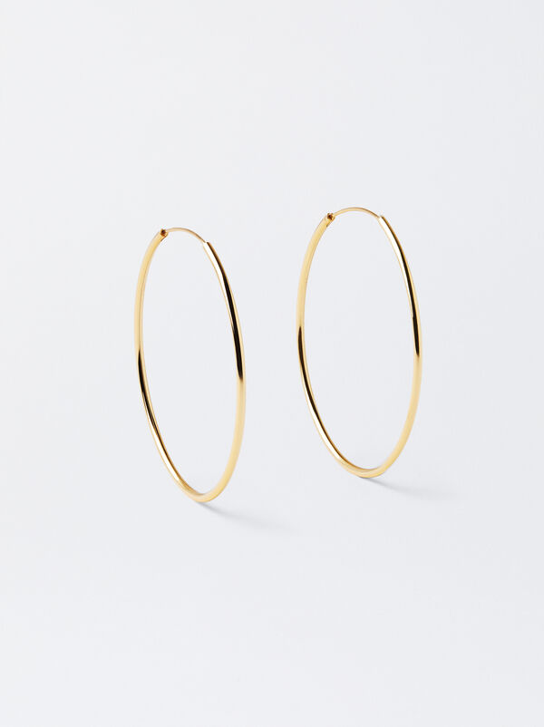 925 silver large hoop earrings