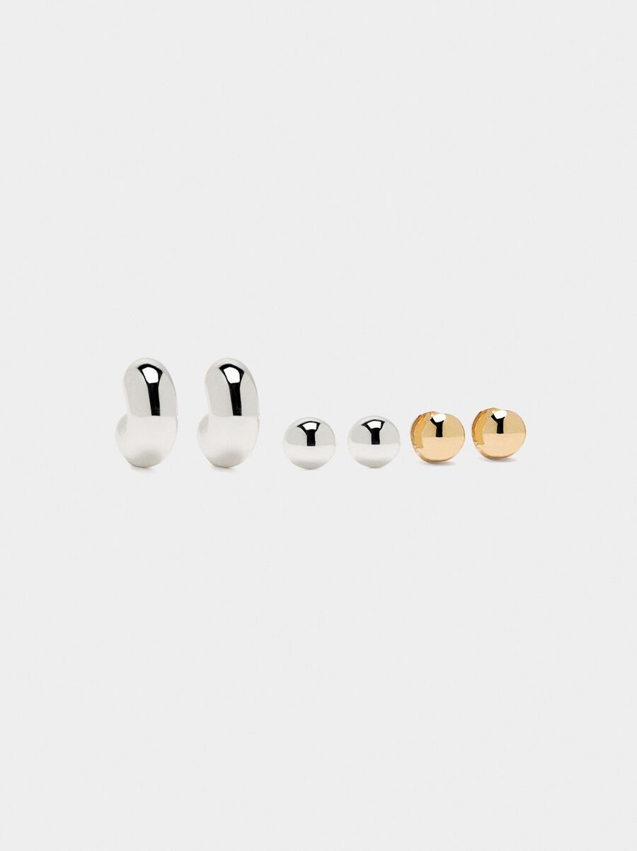 Bicolor set of earrings