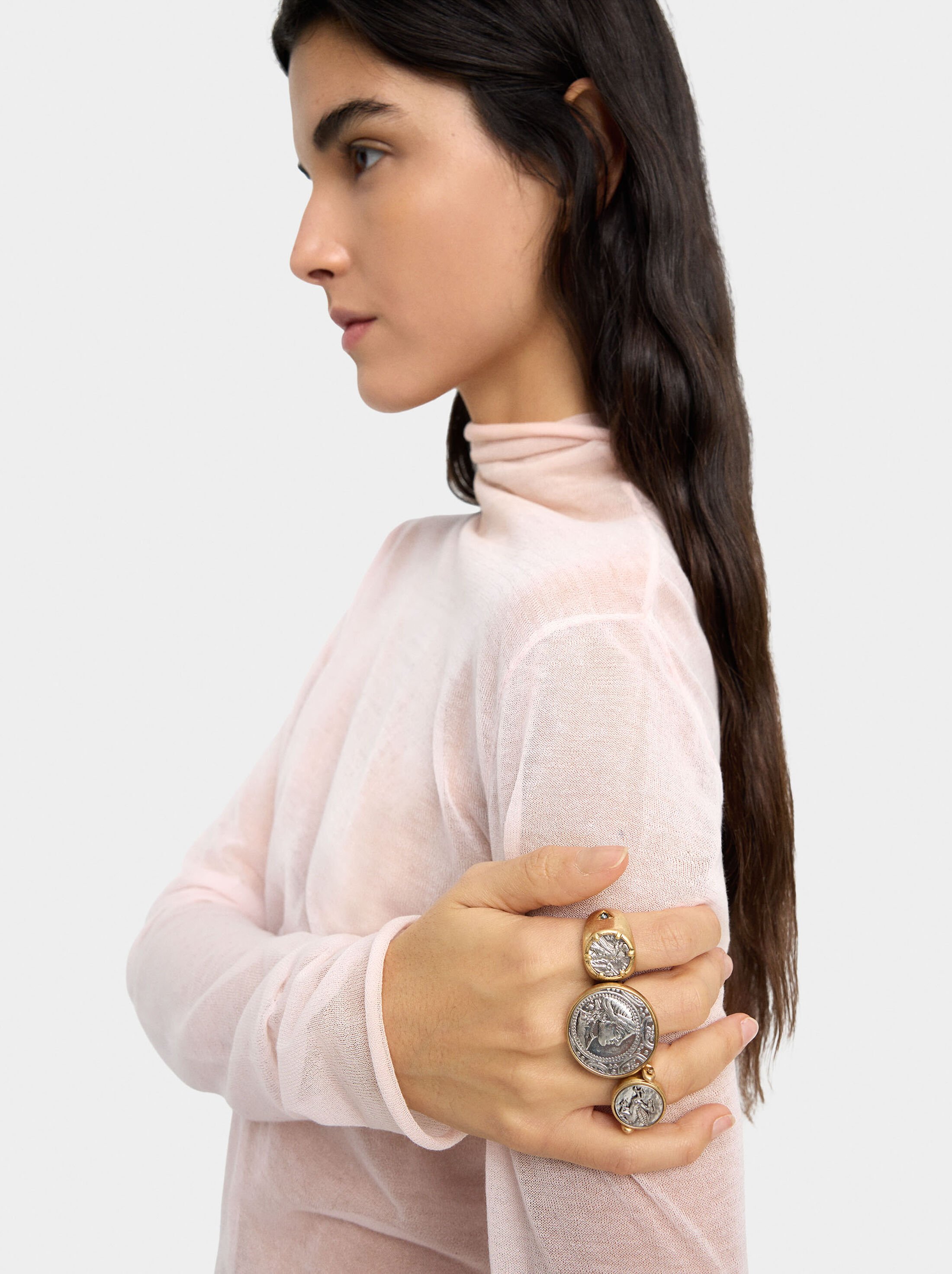 Anell bicolor amb moneda image number 3.0