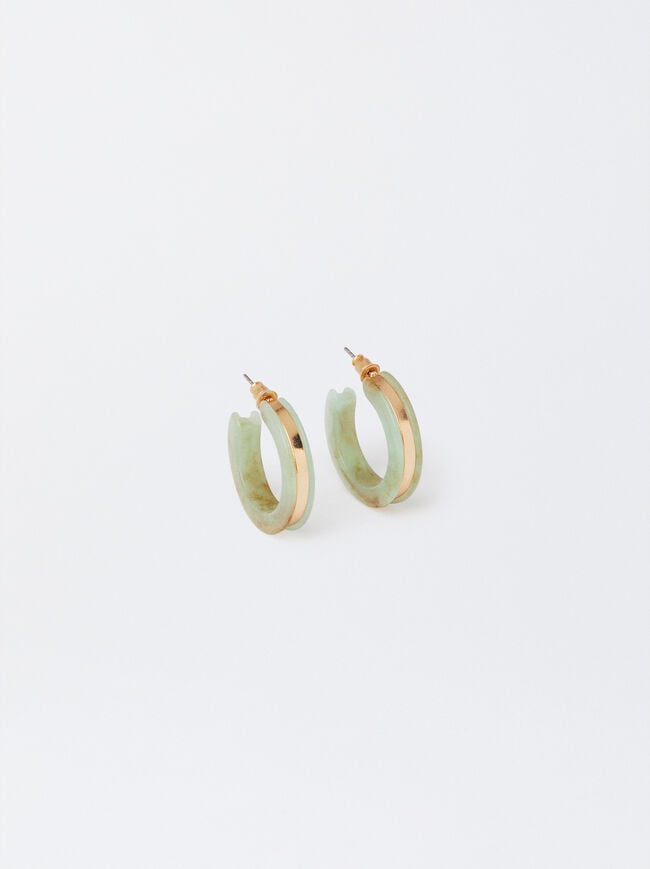 Earrings With Resin