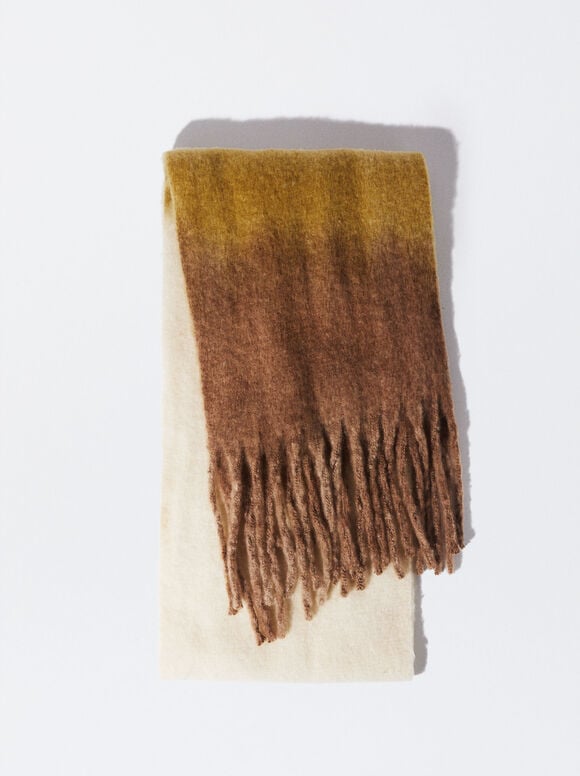 Scarf With Fringes, Multicolor, hi-res