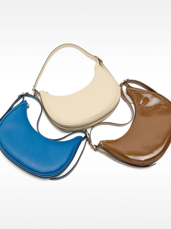 Patent hobo shoulder bag