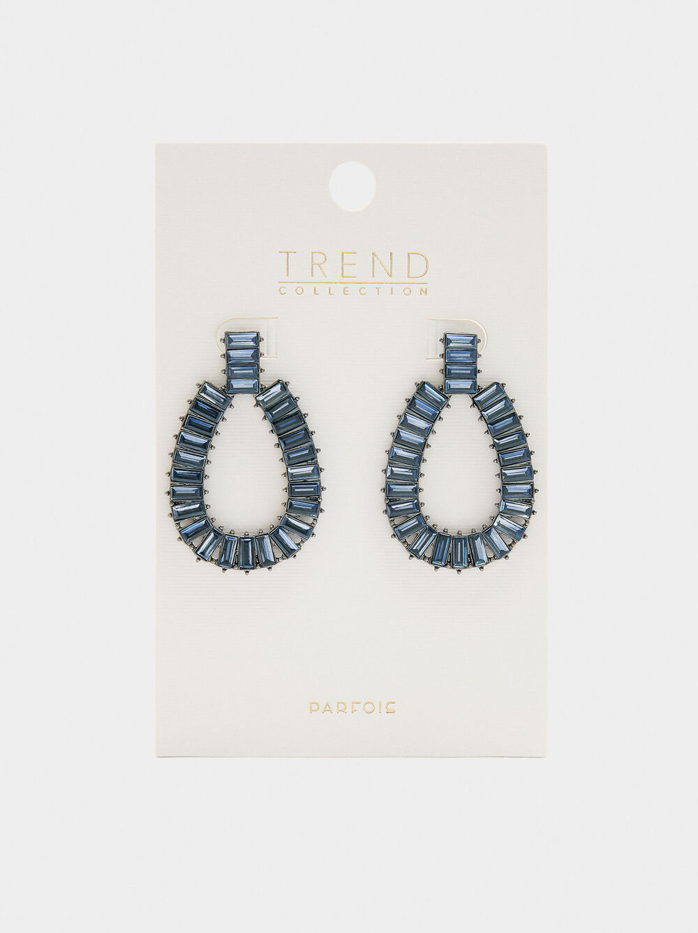 Maxi oval earrings with crystals