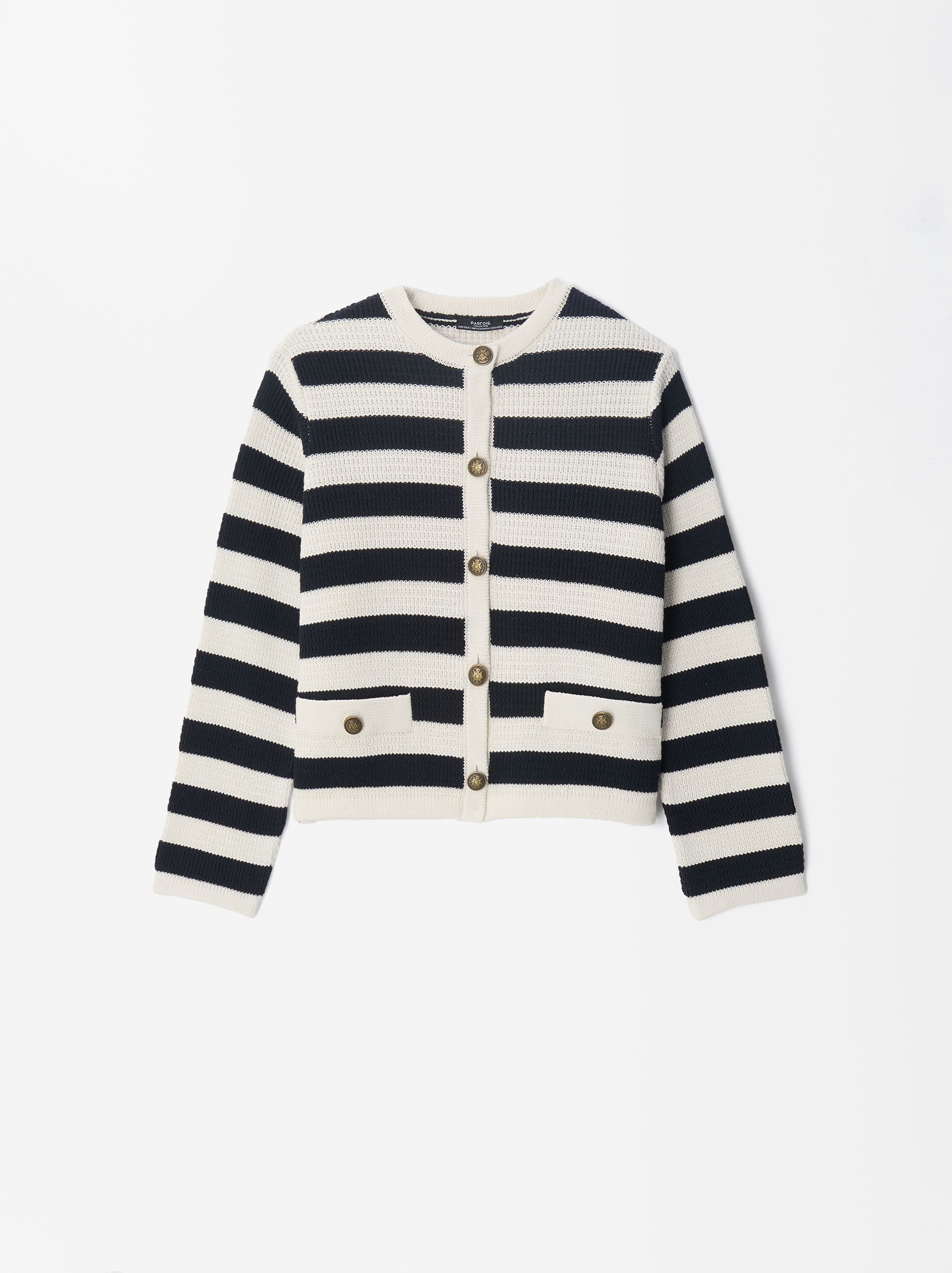 Multi coloured striped cardigan top