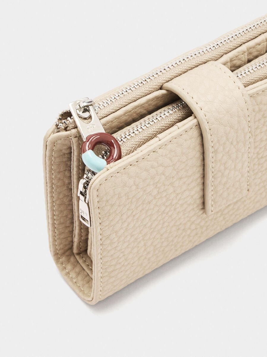Wallet with double effect texture M