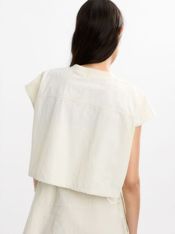 Ruched cropped top
