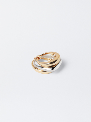 Bicolor Ring, Golden, hi-res