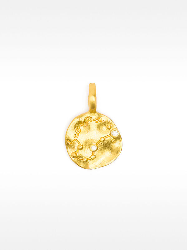 SCORPIO constellation medal 18k gold plated