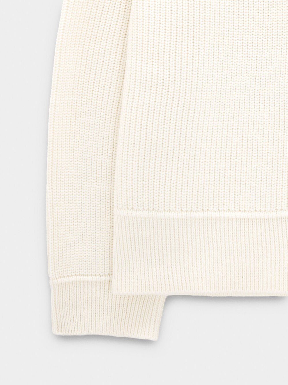 Knit sweater with high neck