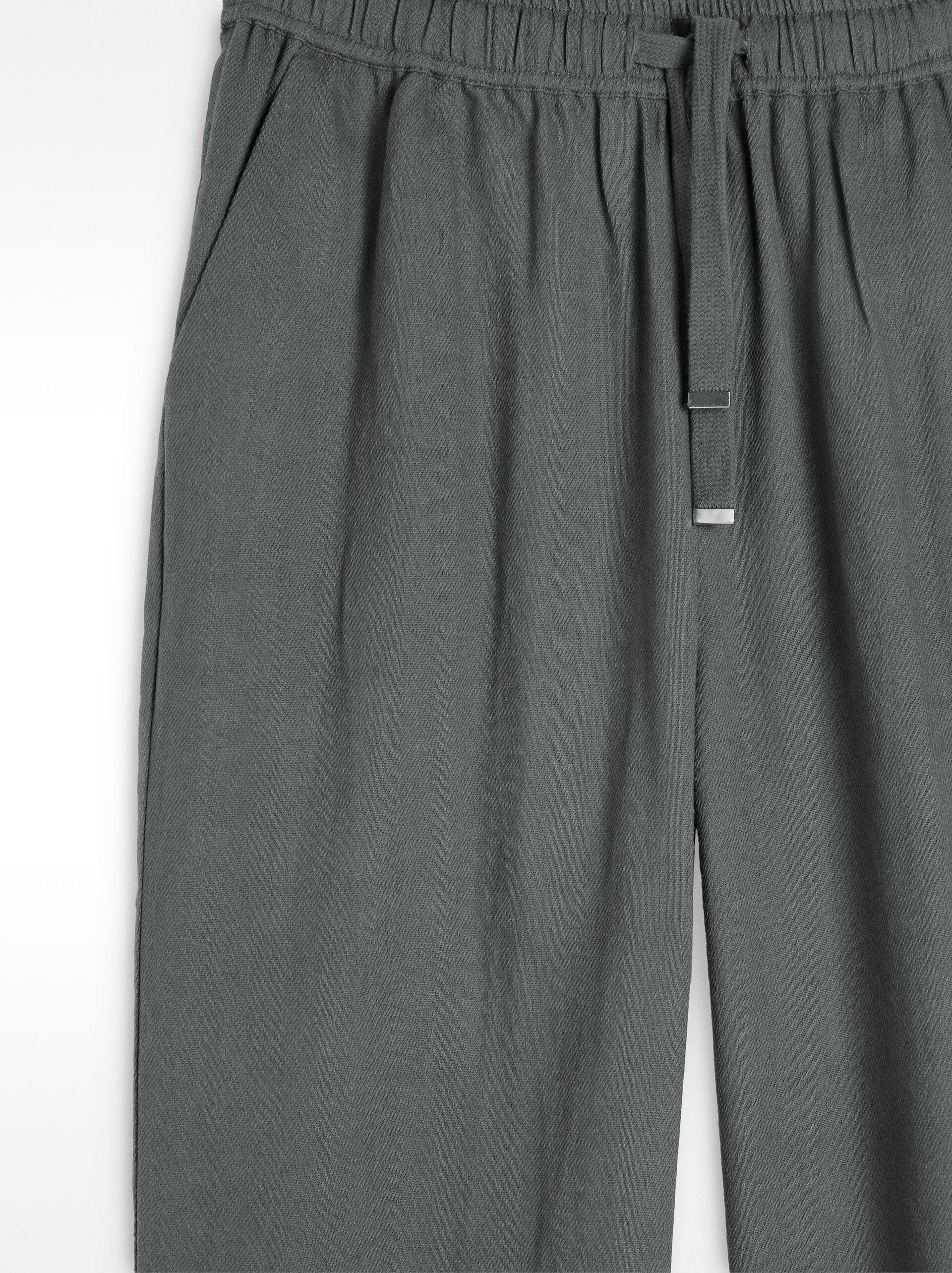 Cotton pants with adjustable drawstring image number 6.0