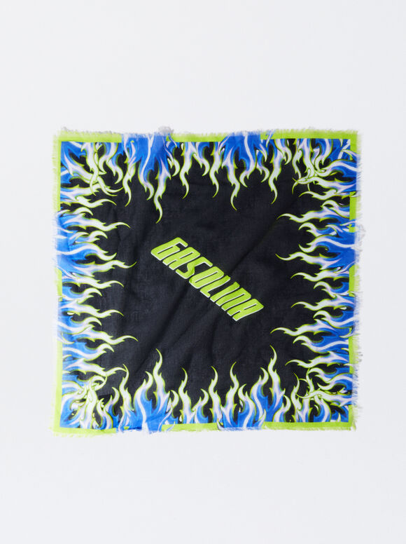 Online Exclusive - Organic Cotton Square Scarf, Multicolor, hi-res