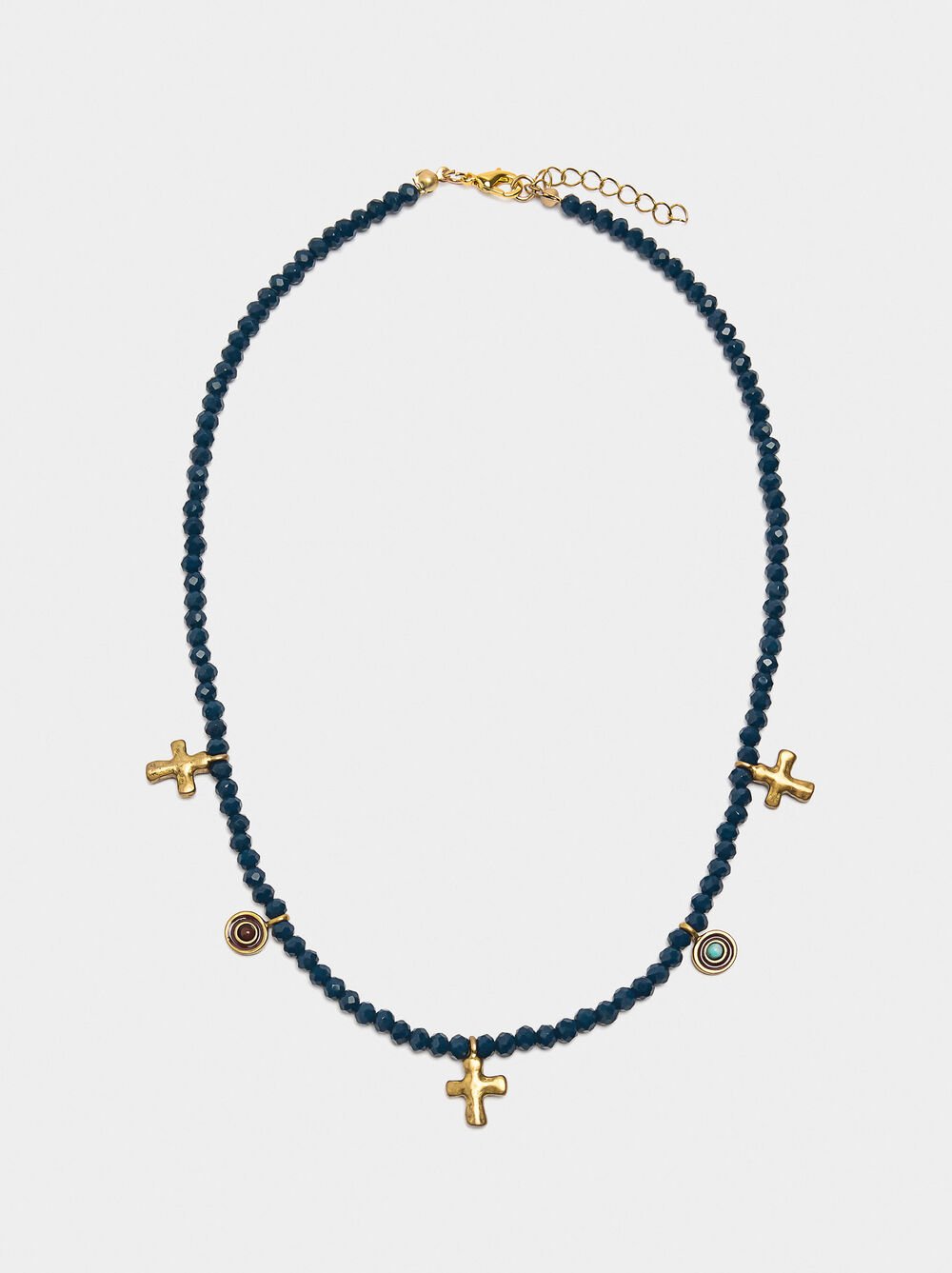 Necklace with stones and charm
