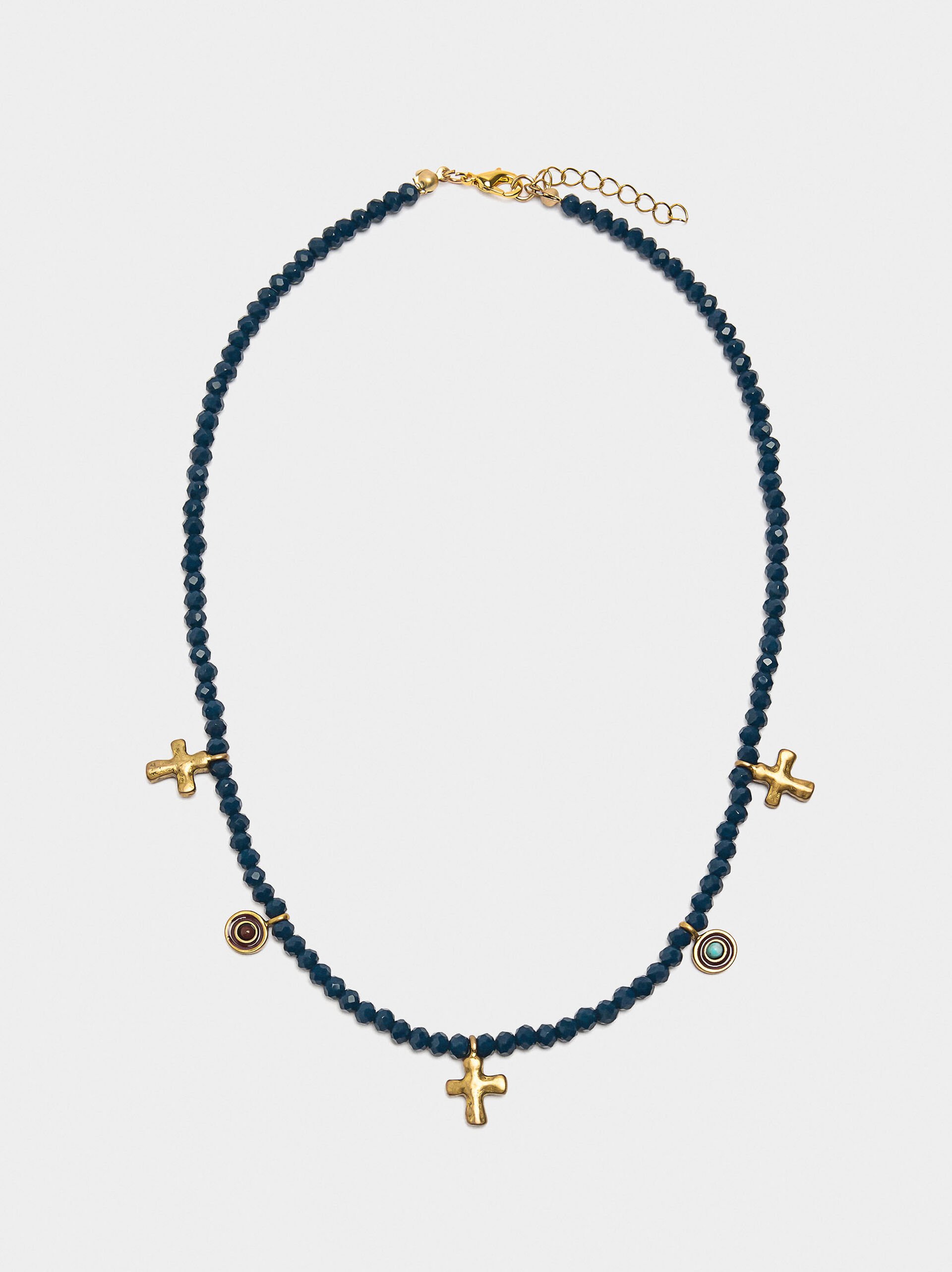 Necklace with stones and charm image number 0.0