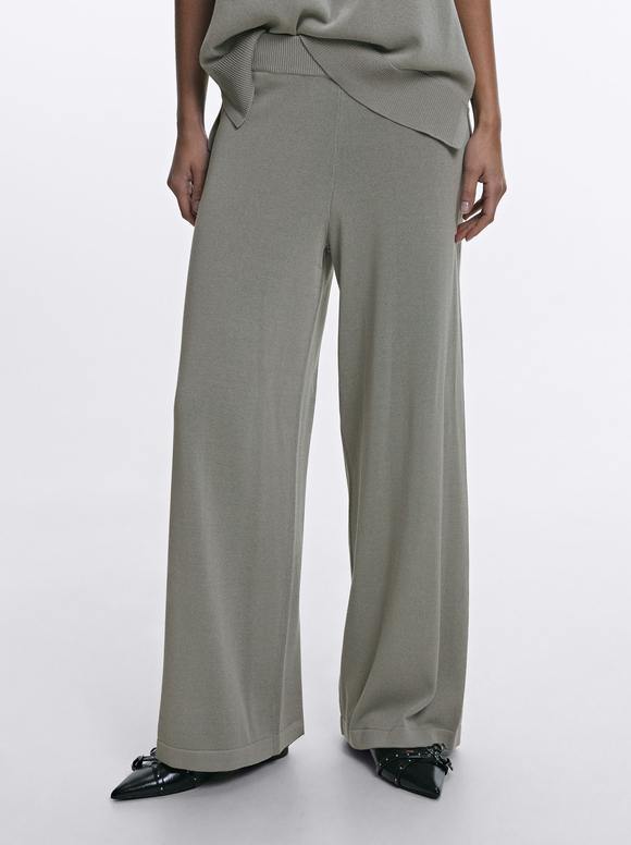 Loose-Fitting Trousers With Elastic Waistband, , hi-res