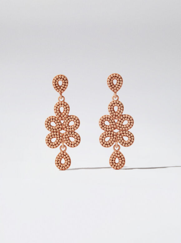 Boucles D’Oreilles Avec Perles Fantaisie, Orange, hi-res