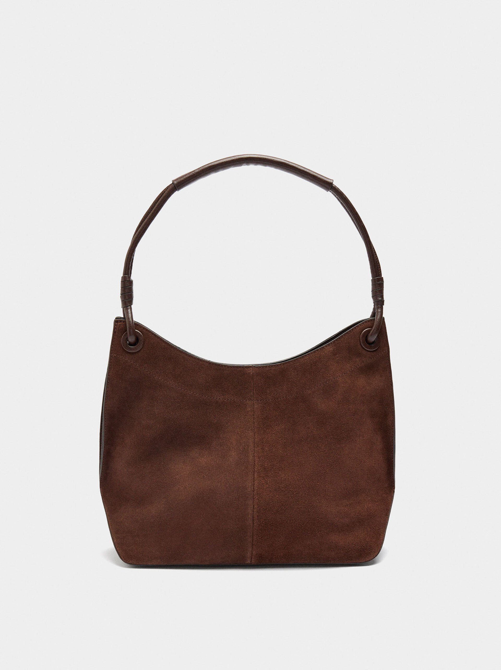 Shoulder bag with leather details image number 0.0