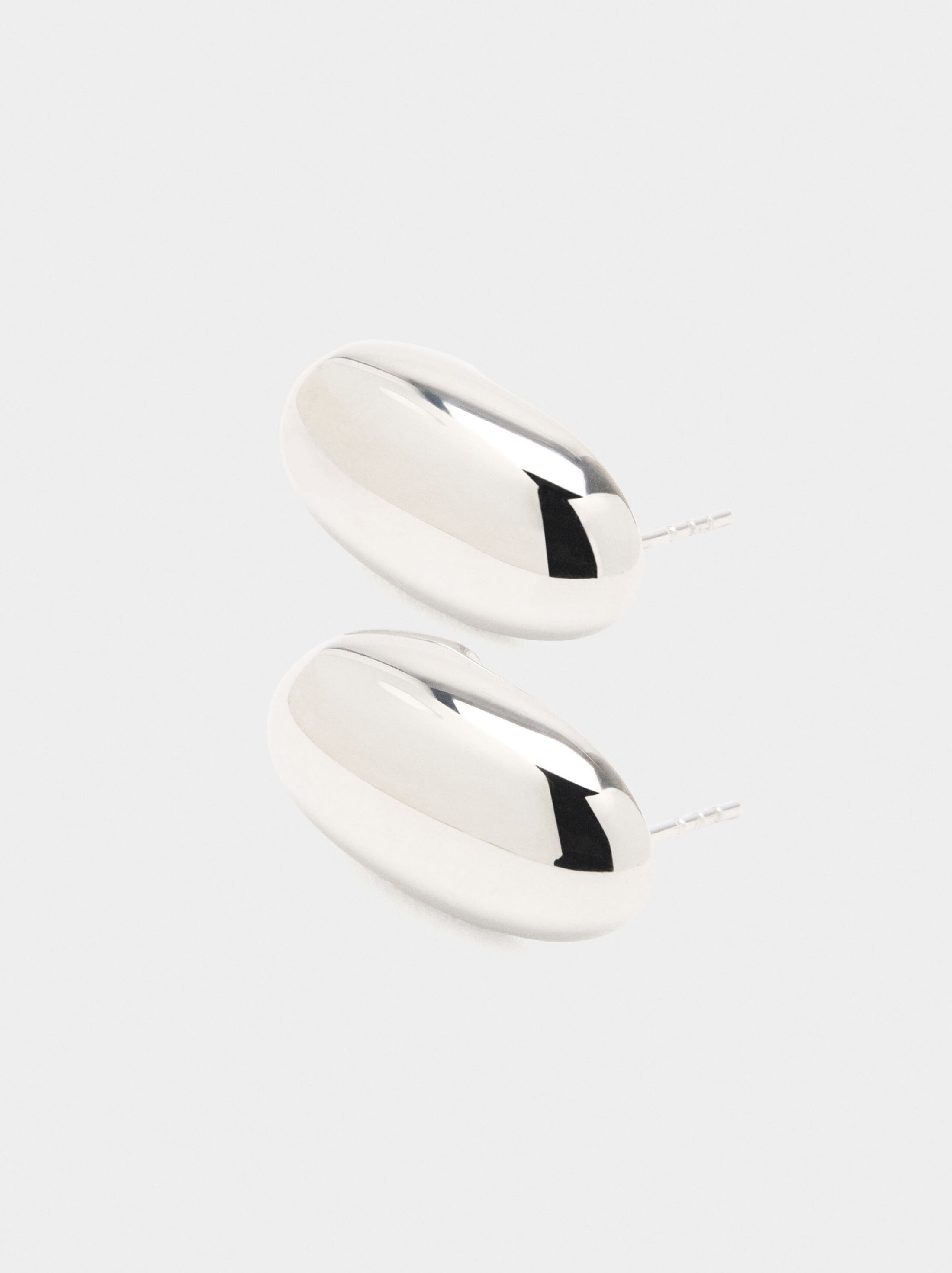 Brincos ovais - aço inoxidável image number 1.0