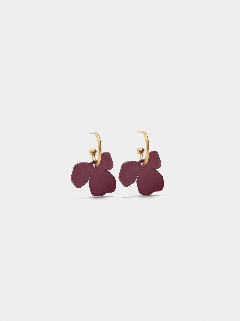 Hoop earrings with flower