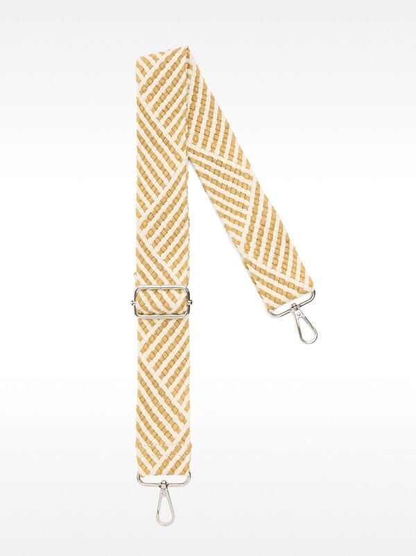 Striped shoulder strap
