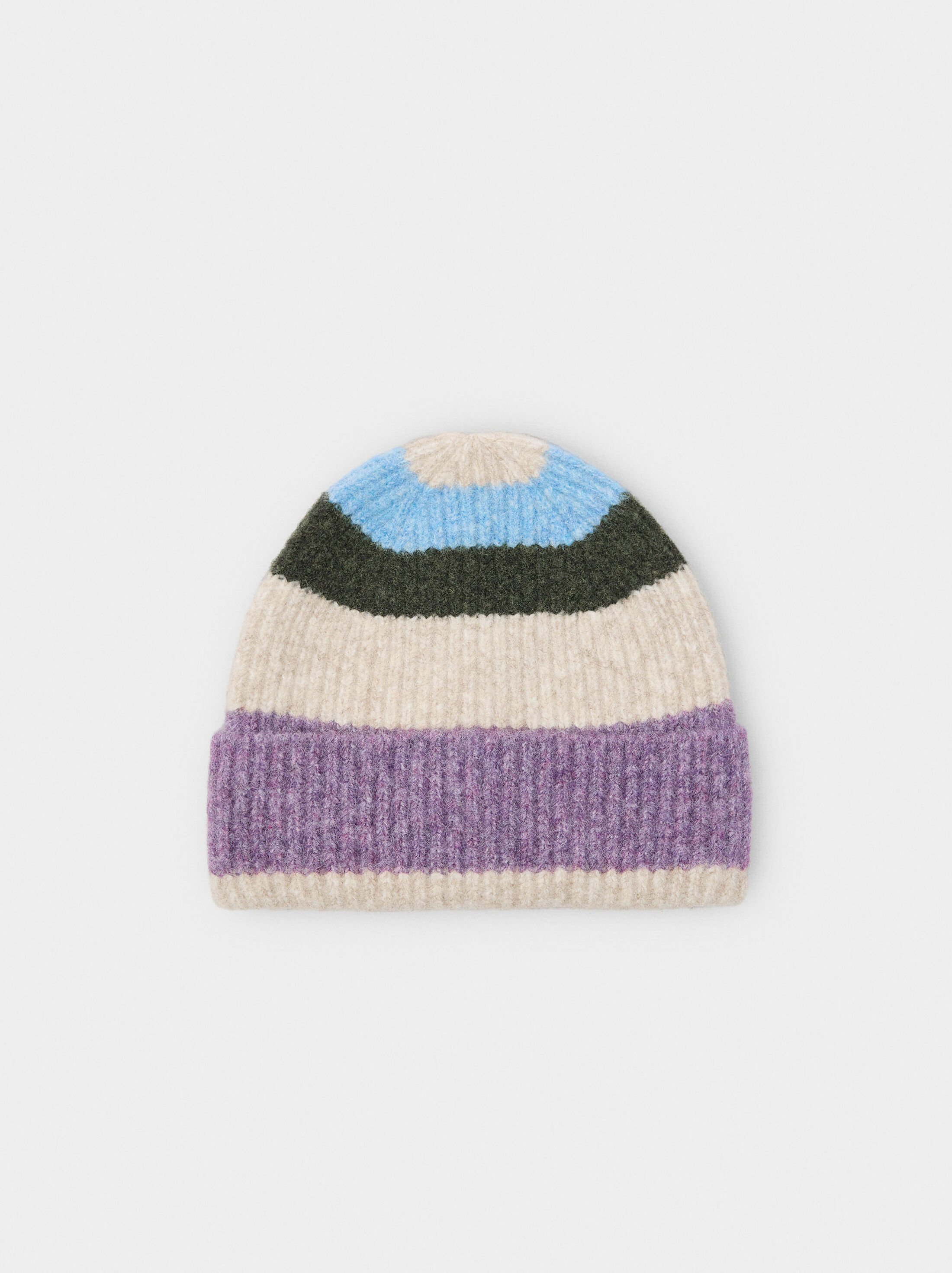 Gorro de malha às riscas image number 0.0