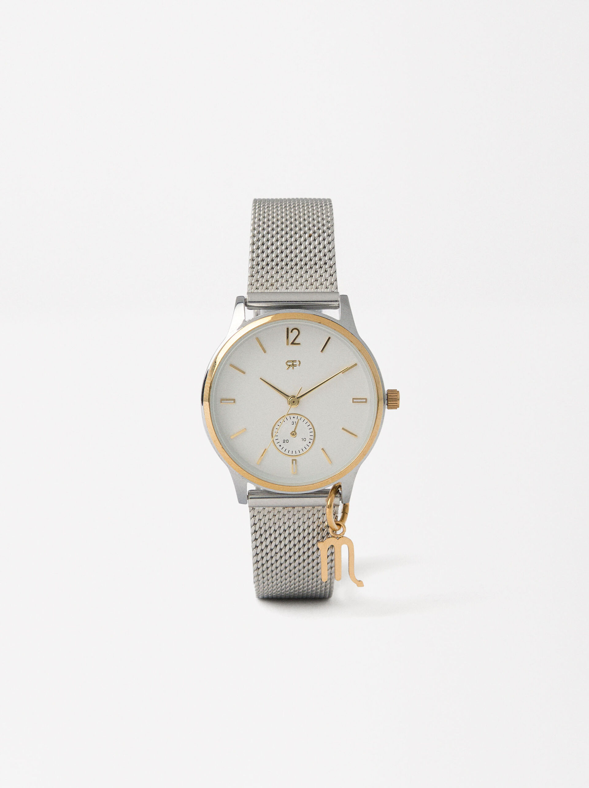 Watch with stainless steel mesh strap image number 0.0