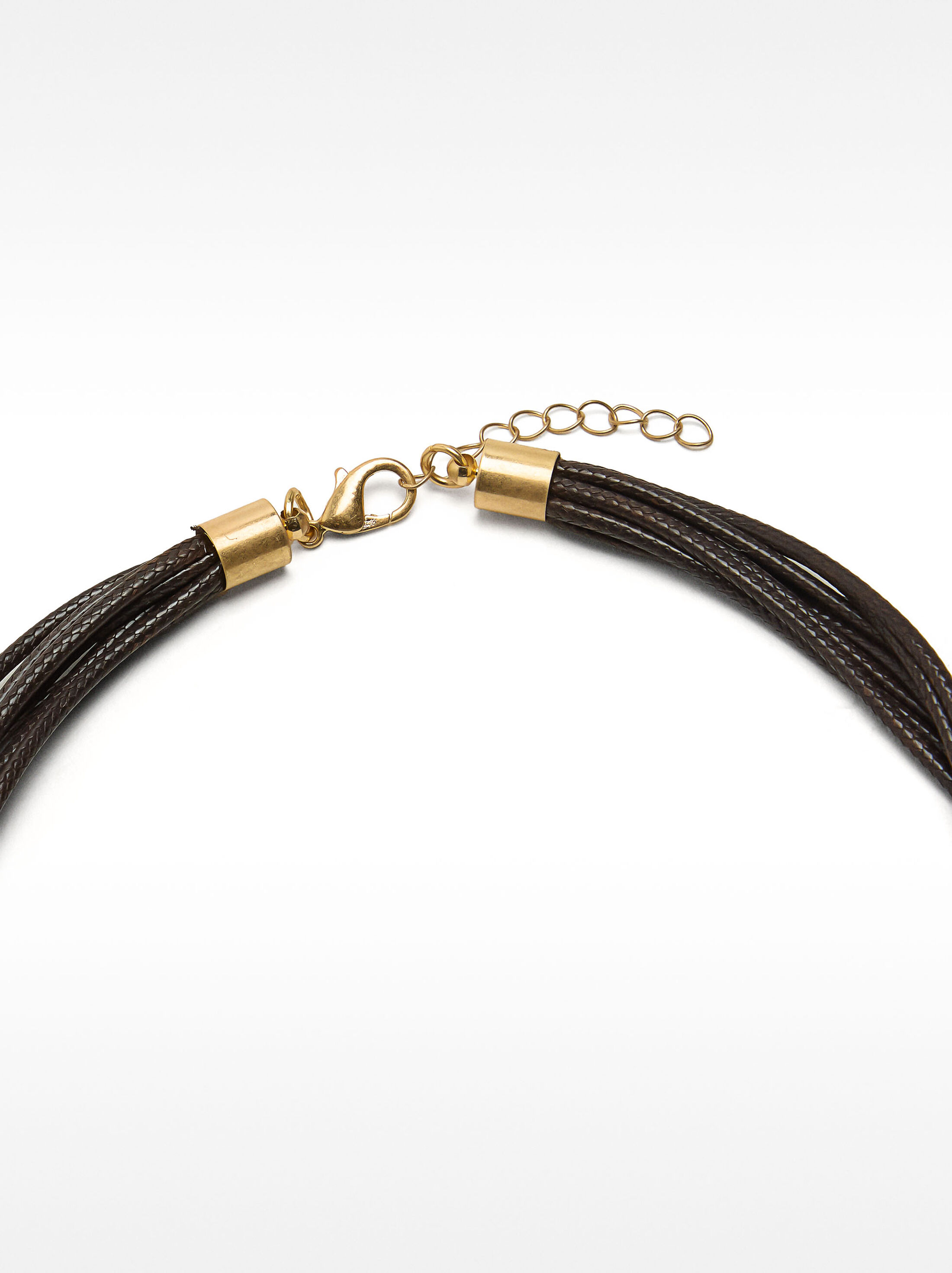Short necklace with stone charms image number 3.0